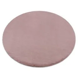 Tappeto BUNNY cerchio rosa IMITAZIONE PELLICCIA DI CONIGLIO