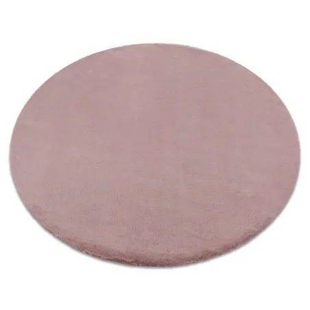 Tappeto BUNNY cerchio rosa IMITAZIONE PELLICCIA DI CONIGLIO