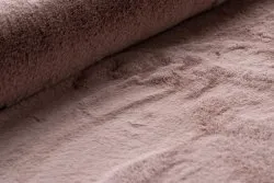 Tappeto BUNNY cerchio rosa IMITAZIONE PELLICCIA DI CONIGLIO