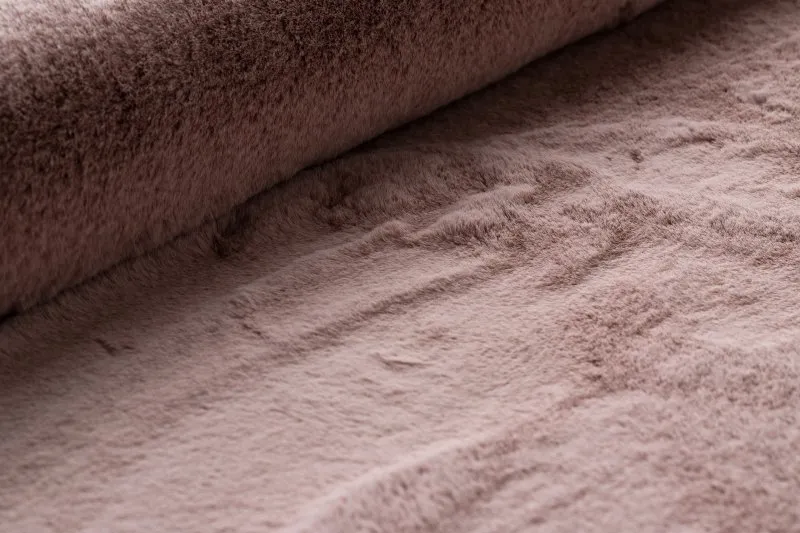 Tappeto BUNNY cerchio rosa IMITAZIONE PELLICCIA DI CONIGLIO