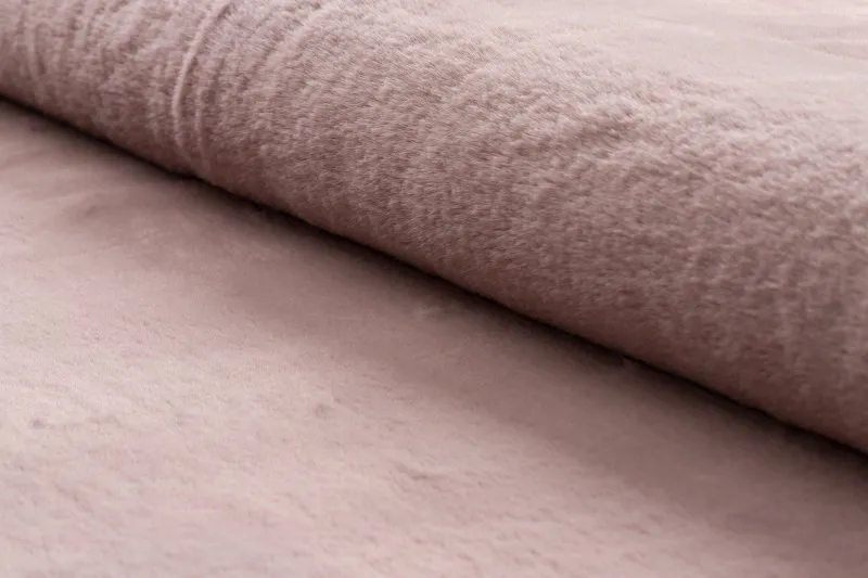 Tappeto BUNNY cerchio rosa IMITAZIONE PELLICCIA DI CONIGLIO