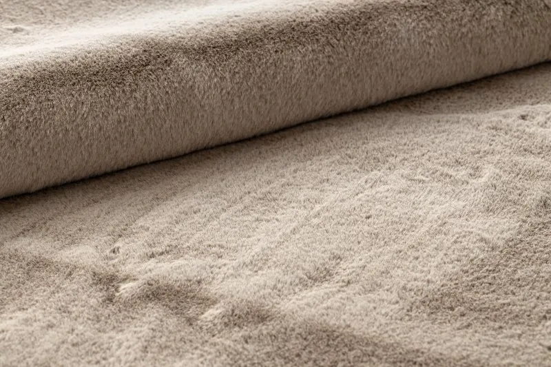 Tappeto BUNNY taupe beige IMITAZIONE PELLICCIA DI CONIGLIO