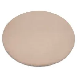 Tappeto BUNNY cerchio taupe beige IMITAZIONE PELLICCIA DI CONIGLIO