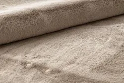 Tappeto BUNNY cerchio taupe beige IMITAZIONE PELLICCIA DI CONIGLIO