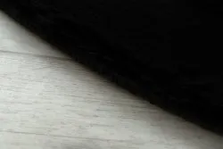 Dywan BUNNY koło czarny IMITACJA FUTRA KRÓLIKA