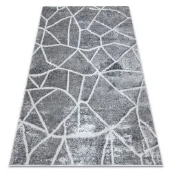 Tappeto MEFE moderno 2783 Marmo - Structural due livelli di pile grigio scuro