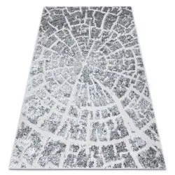 Tappeto MEFE moderno 6185 Albero Legna - Structural due livelli di pile grigio