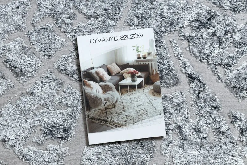 Dywan MEFE nowoczesny  6185 Pień drzewo drewno - Strukturalny, dwa poziomy runa szary