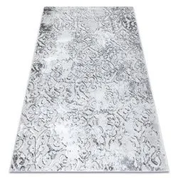 Tappeto MEFE moderno 8724 Ornamento vintage - Structural due livelli di pile grigio