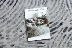 Dywan MEFE nowoczesny  8725 Koła odcisk palca - Strukturalny, dwa poziomy runa szary