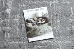 Tappeto MEFE moderno Cerchio 8722 Linee vintage - Structural due livelli di pile grigio / bianca