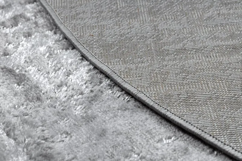 Tappeto MEFE moderno Cerchio 8722 Linee vintage - Structural due livelli di pile grigio / bianca