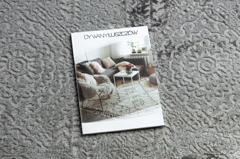 Dywan MEFE nowoczesny Koło 8731 Przecierany vintage - Strukturalny, dwa poziomy runa szary