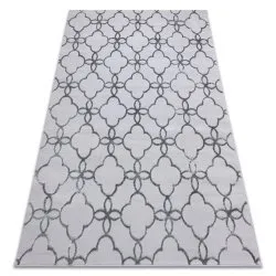 Tappeto MEFE moderno 8504 Traliccio, fiori - Structural due livelli di pile grigio scuro