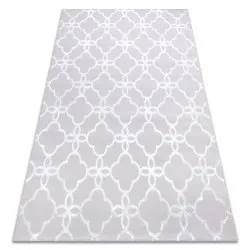 Tappeto MEFE moderno 8504 Traliccio, fiori - Structural due livelli di pile grigio / bianca