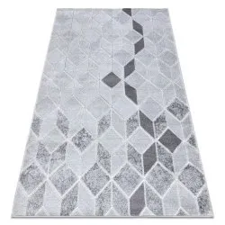 Tappeto MEFE moderno B400 Cubo, geometrico 3D - Structural due livelli di pile grigio