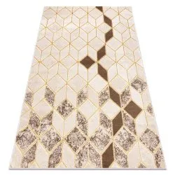 Tappeto MEFE moderno B400 Cubo, geometrico 3D - Structural due livelli di pile crema / beige