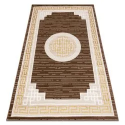 Tappeto MEFE moderno 9096 Telaio, chiave greca - Structural due livelli di pile beige / maro