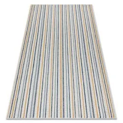 Tappeto SISAL COOPER Strisce, Etno 22237 ecru / blu scuro