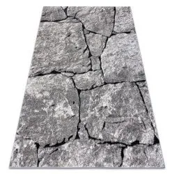 Tappeto moderno COZY 8985 Brick Pavimentazione mattone, calcolo - Structural due livelli di pile grigio