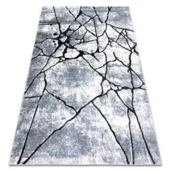 Tappeto moderno COZY 8873 Cracks, calcestruzzo incrinato - Structural due livelli di pile grigio chiaro / blu