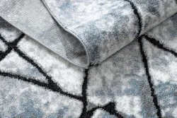 Dywan nowoczesny COZY 8873 Cracks Popękany beton - Strukturalny, dwa poziomy runa jasny szary / niebieski