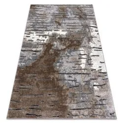 Tappeto moderno COZY 8876 Rio - Structural due livelli di pile maro