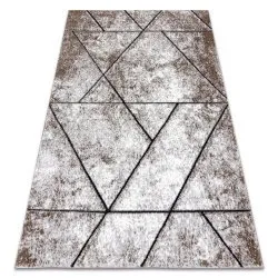 Tappeto moderno COZY 8872 Wall, geometrico, triangoli - Structural due livelli di pile maro