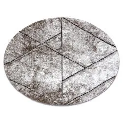Tappeto moderno COZY 8872 Cerchio Wall, geometrico, triangoli - Structural due livelli di pile maro