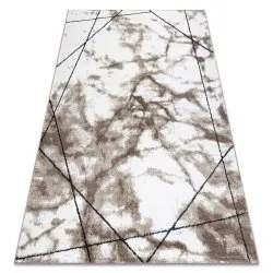 Tappeto moderno COZY Lina, geometrico, Marmo - Structural due livelli di pile maro