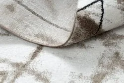 Dywan nowoczesny COZY Lina, geometryczny, marmur - Strukturalny, dwa poziomy runa brązowy