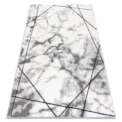 Tappeto moderno COZY Lina, geometrico, Marmo - Structural due livelli di pile grigio
