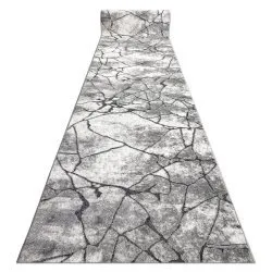 Tappeto moderno COZY 8873 Cracks, calcestruzzo incrinato - Structural due livelli di pile grigio scuro