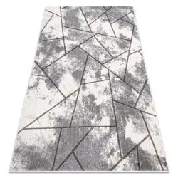 Tappeto NOBLE moderno 1518 67 Vintage, geometrico - Structural due livelli di pile crema / grigio