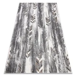 Tappeto NOBLE moderno 9732 47 Spina di pesce, vintage - Structural due livelli di pile grigio / beige