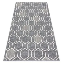 Tappeto SPRING 20404332 Hexagon, di corda, ad anello - grigio