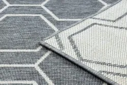 Tappeto SPRING 20404332 Hexagon, di corda, ad anello - grigio
