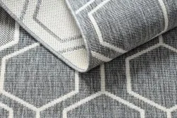 Tappeto SPRING 20404332 Hexagon, di corda, ad anello - grigio