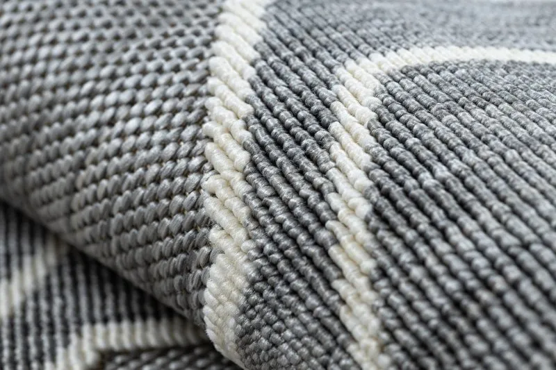 Tappeto SPRING 20404332 Hexagon, di corda, ad anello - grigio