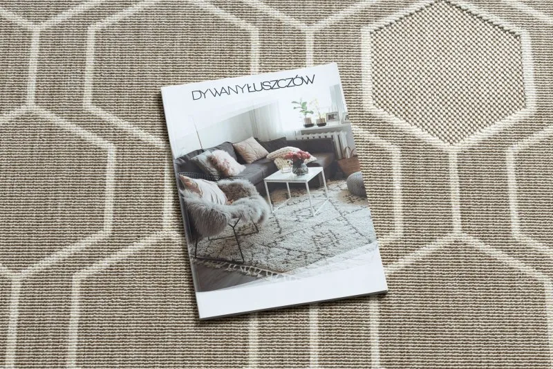 Dywan SPRING 20404558 Hexagon sznurkowy, pętelkowy - beż