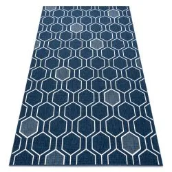Tappeto SPRING 20404994 Hexagon, di corda, ad anello - blu