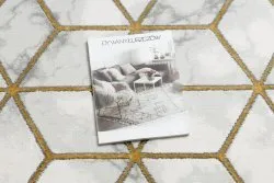 Dywan EMERALD ekskluzywny 1014 glamour, stylowy kostka krem / złoty