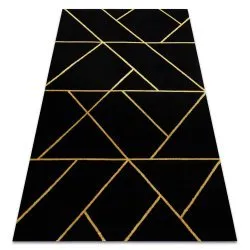 Tappeto EMERALD esclusivo 1012 glamour, elegante géométrique nero / oro