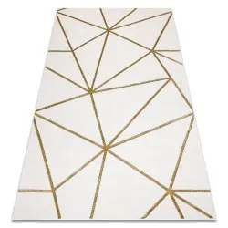 Tappeto EMERALD esclusivo 1013 glamour, elegante géométrique crema / oro