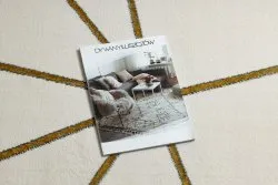 Dywan EMERALD ekskluzywny 1013 glamour, stylowy geometryczny krem / złoty