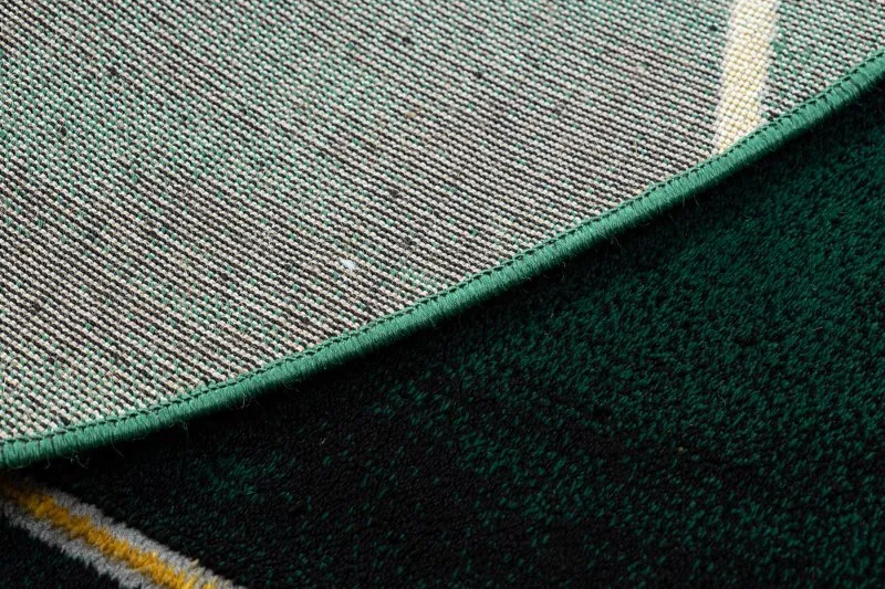 Dywan EMERALD ekskluzywny 1022 koło - glamour, stylowy marmur, geometryczny butelkowa zieleń / złoty