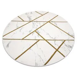 Tappeto EMERALD esclusivo 1012 cerchio - glamour, elegante Marmo, géométrique crema / oro