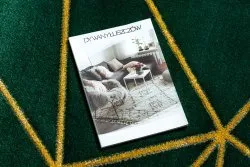 Dywan EMERALD ekskluzywny 1013 koło - glamour, stylowy geometryczny butelkowa zieleń / złoty