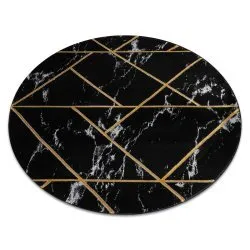 Tappeto EMERALD esclusivo 2000 cerchio - glamour, elegante Marmo, géométrique nero / oro