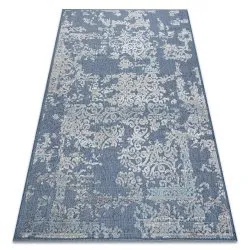 Tappeto Structural SOLE D3811 Ornamento - tessuto piatto blu / beige